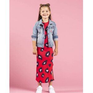 NWT Quapi Maxi print red dress size 6